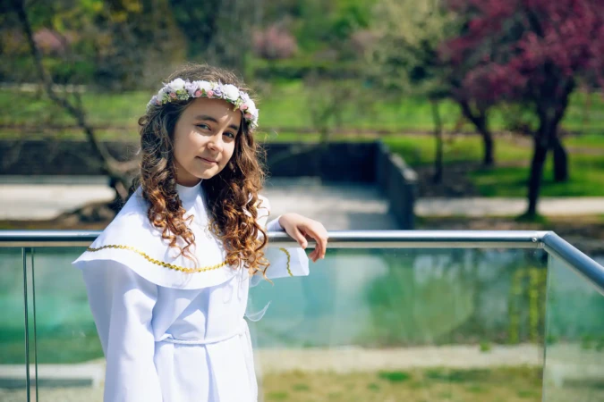 sesja komunijna Chorzów plenerowa sesja w Parku Śląskim